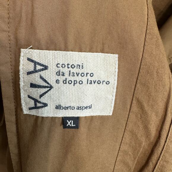 Aspesi Tan Slim-Fit Unstructured Cotton Blazer Jacket Men's XL Preppy - Picture 12 of 12